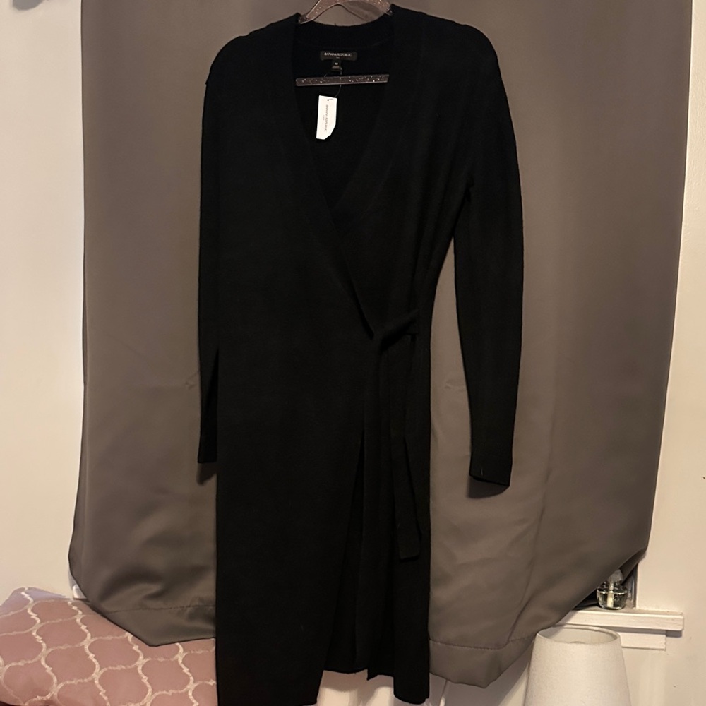 Banana Republic Factory Classic Black Long Sleeve sweater Dress
